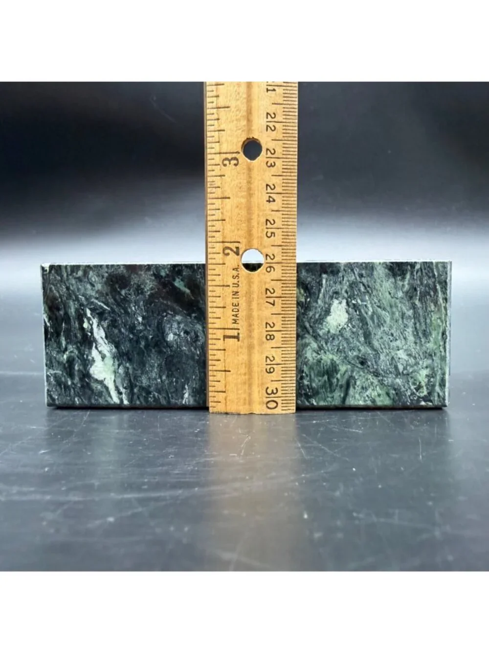Green Marble Tray Dish Vanity Home Decor 1990s Vintage Retro Jewelry Storage Box